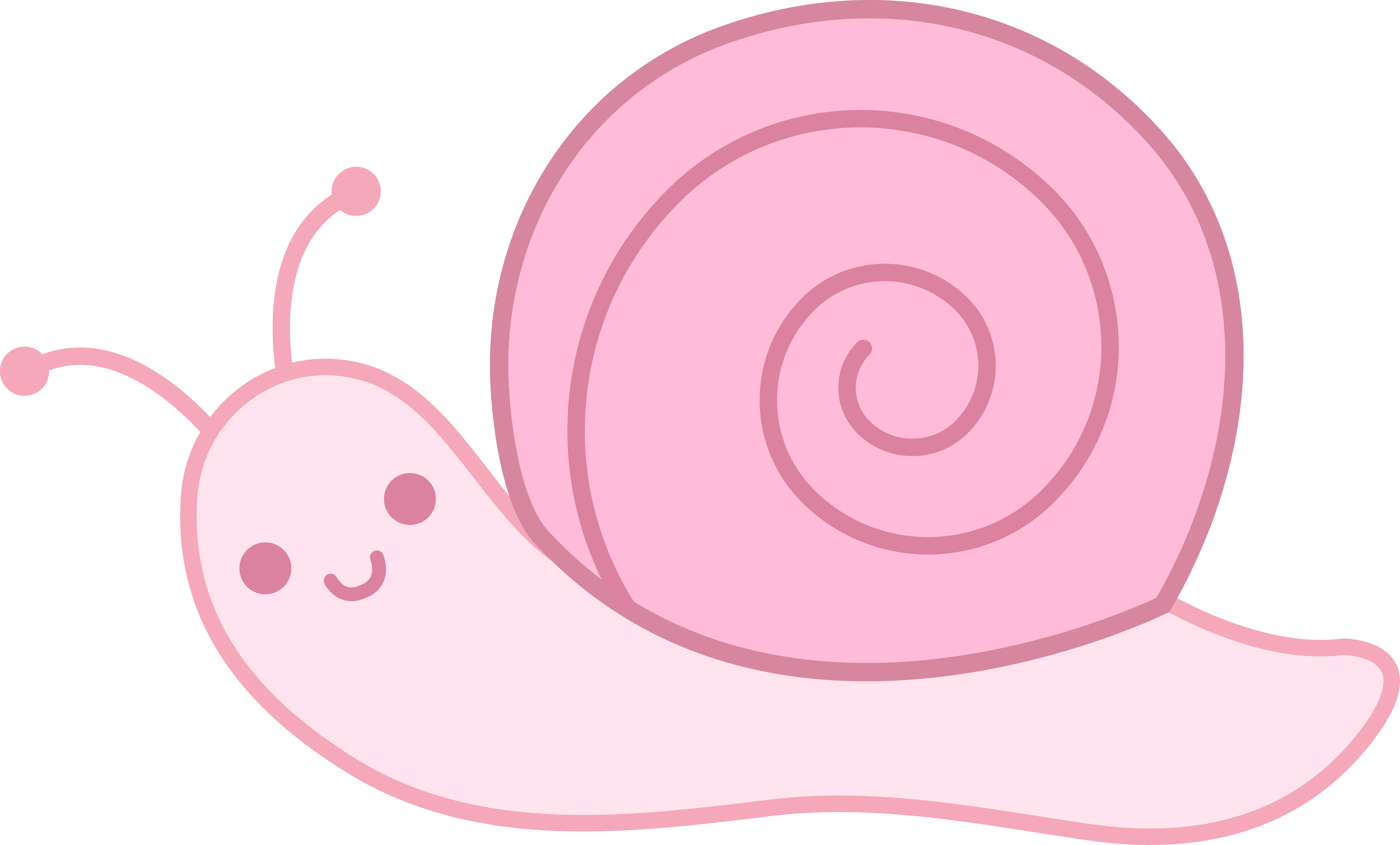 Cute pink snail free clip art | Black Background and some PPT Template