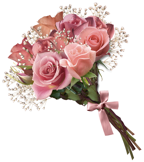 Pink Rose Bouquet PNG Clipart