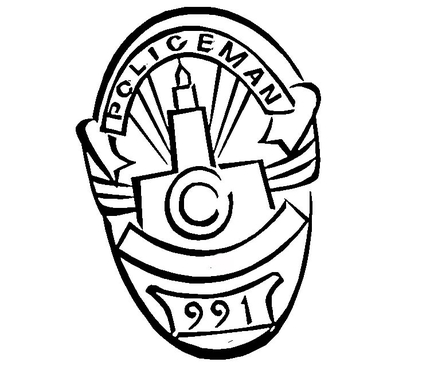 Police Badge Coloring Pages For Kids