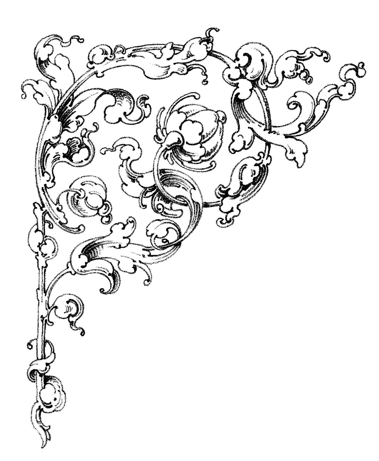 Dreamy Romantic Scrolls - Wedding Clip Art - The Graphics Fairy