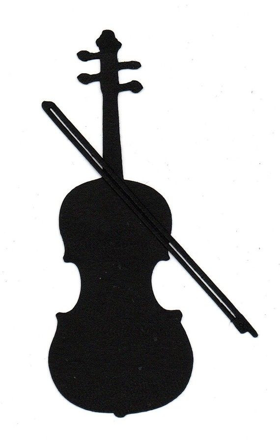Violin or Cello Silhouette die cut for scrap booking or card making