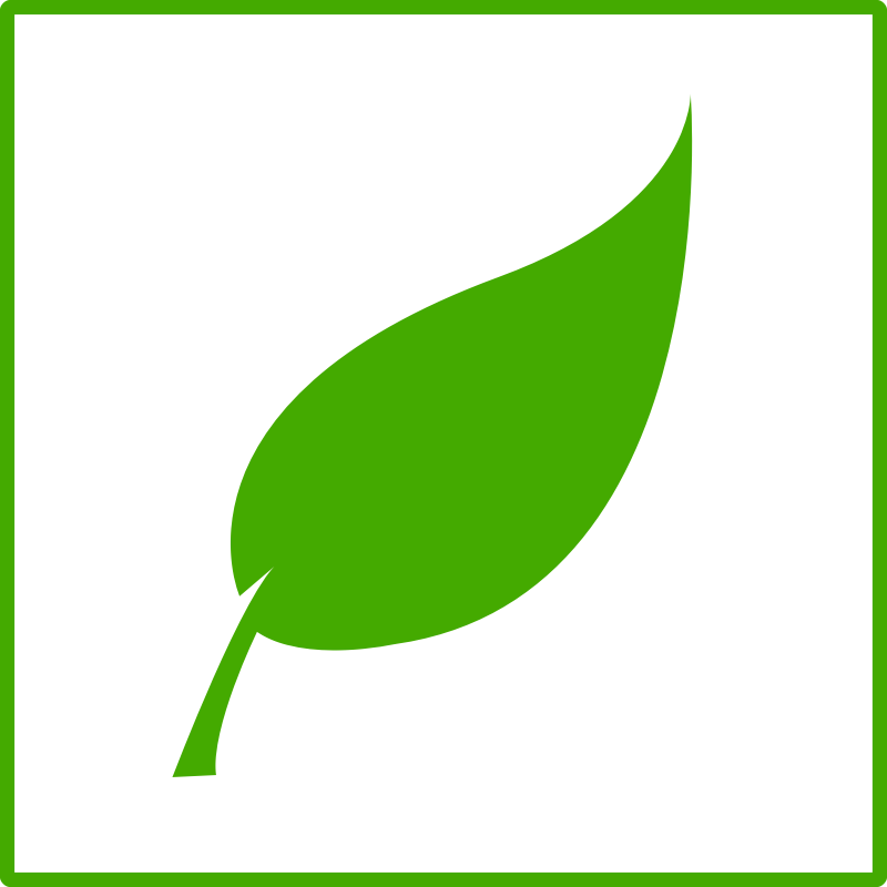 Clipart - eco green leaf icon