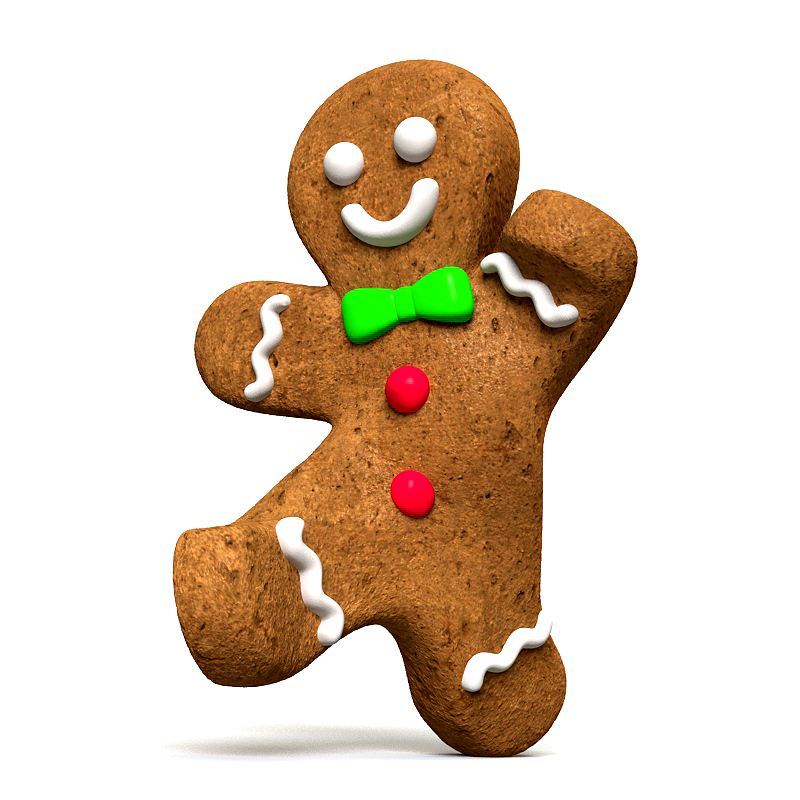 happy birthday gingerbread man clipart