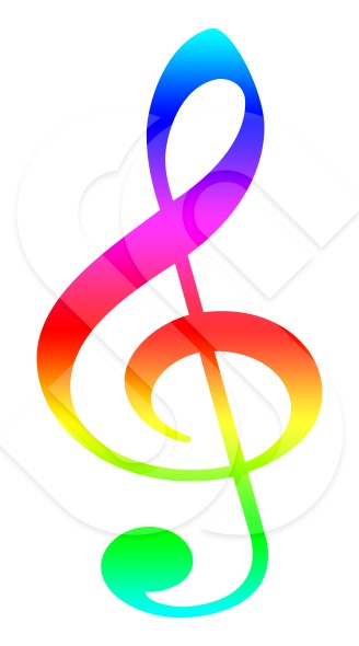 Colorful Musical Clef Symbol (White Background Version) | ShazamImages