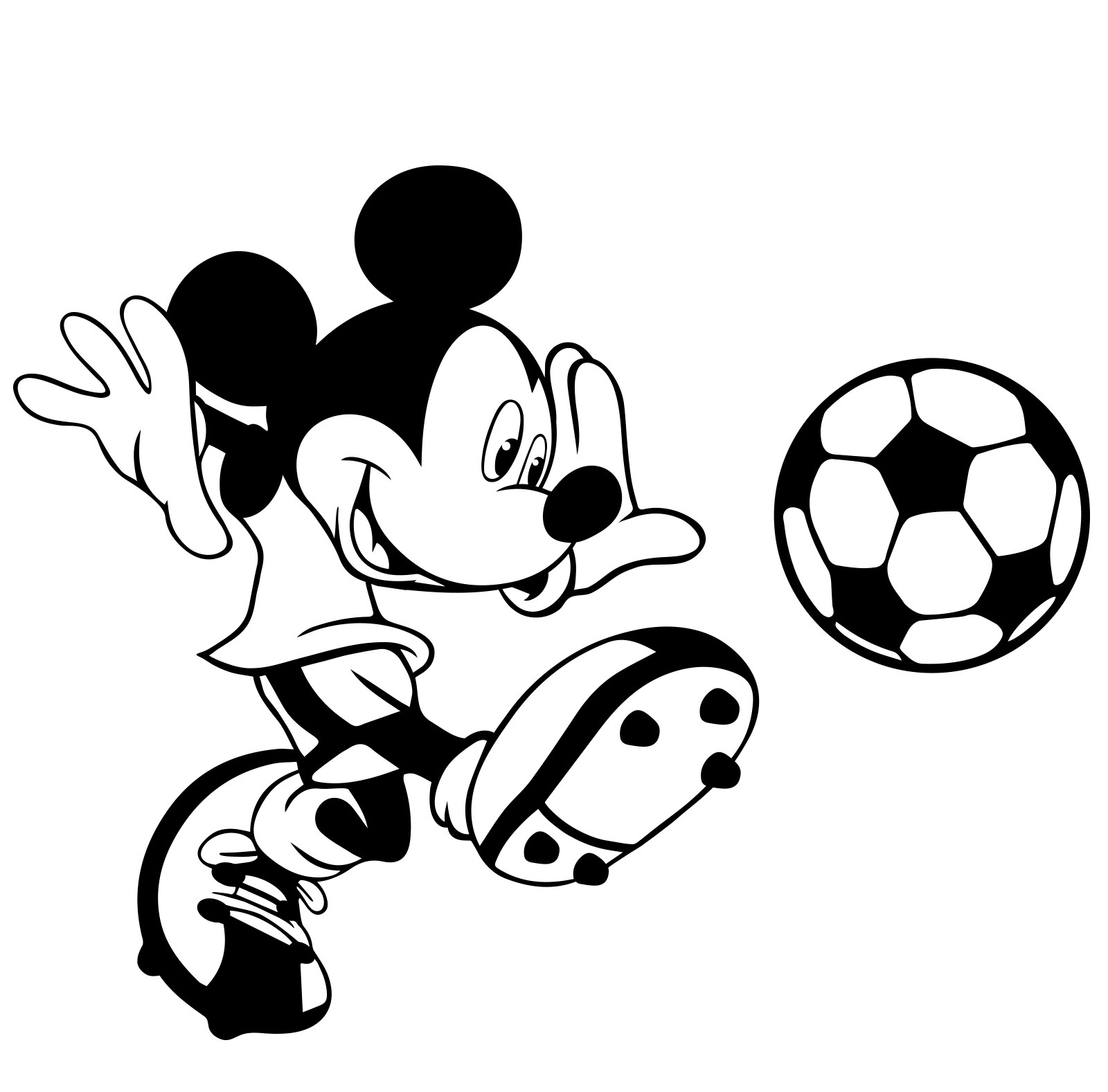 mickey mouse clip art free black and white - photo #37