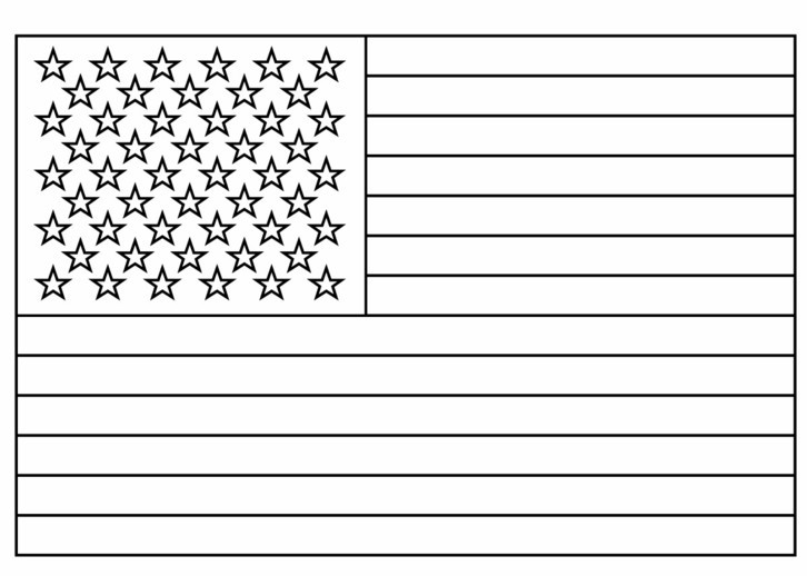 Free printable American flag to color