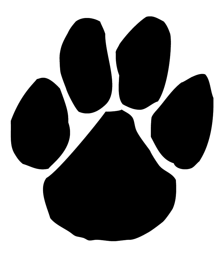 Picture Of A Panther Paw Print - Clipart library