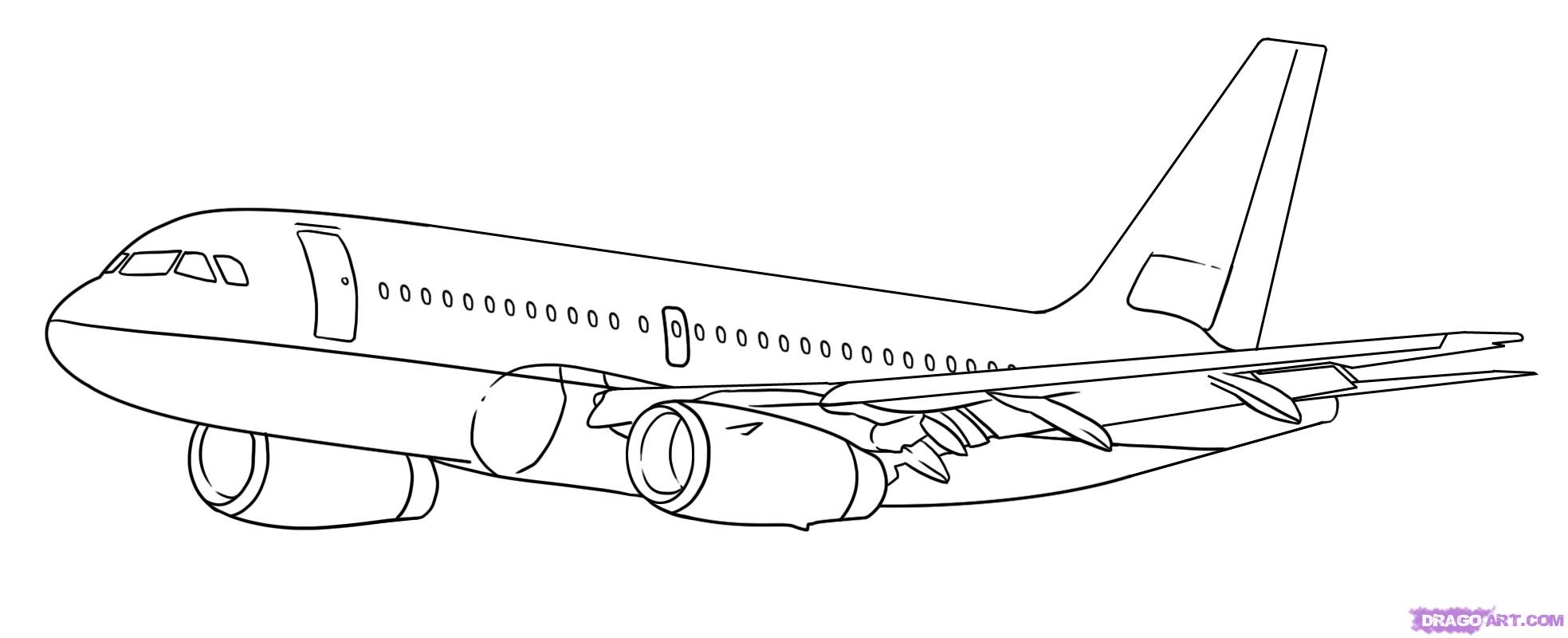 Draw an Aeroplane, Step by Step, Drawing Sheets, Added by Dawn 