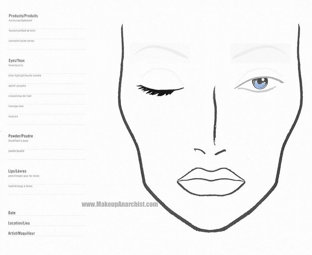 Printable Mac Face Charts