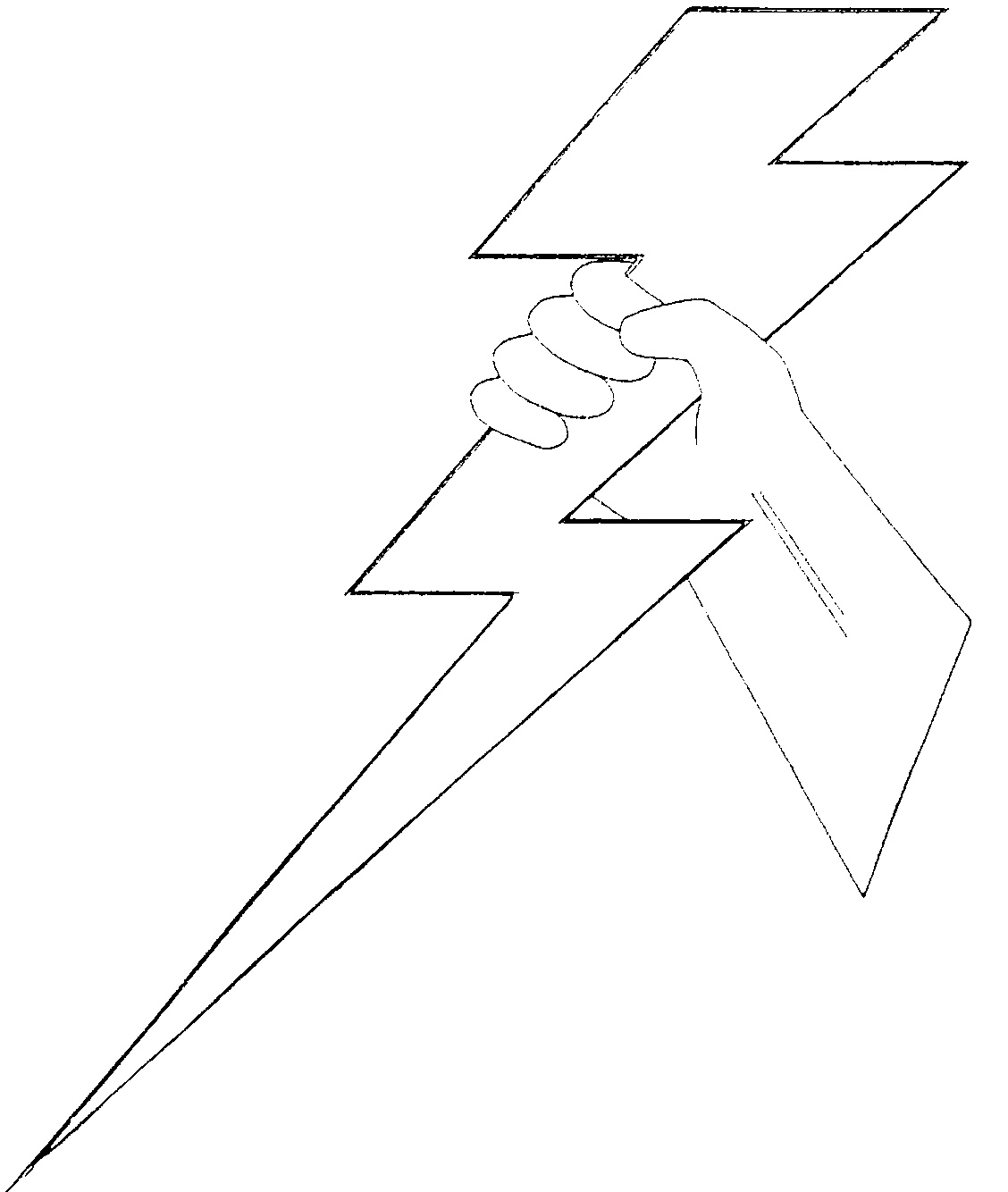 Free lightning bolt embroidery design