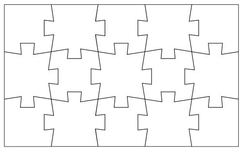 Blank Jigsaw Puzzle Template A4