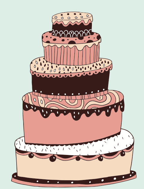 cute cartoon Cake elements vector - Vector Cartoon free download