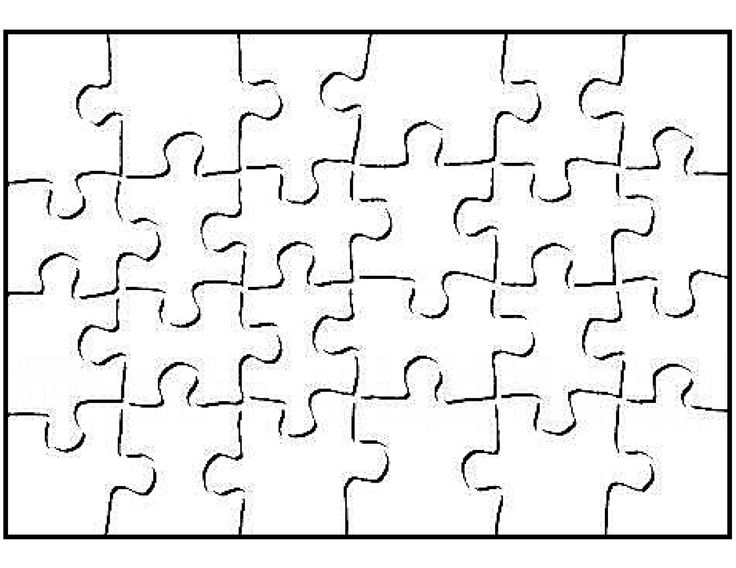 Printable Blank Puzzle Piece Template | school | Clipart library