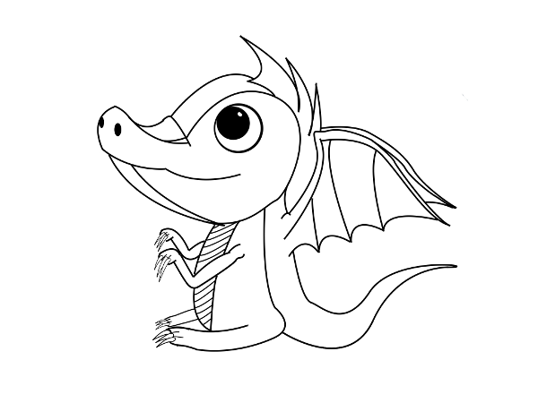 Featured image of post Cute Dragon Drawing Outline Create an outline of the head out of big scales