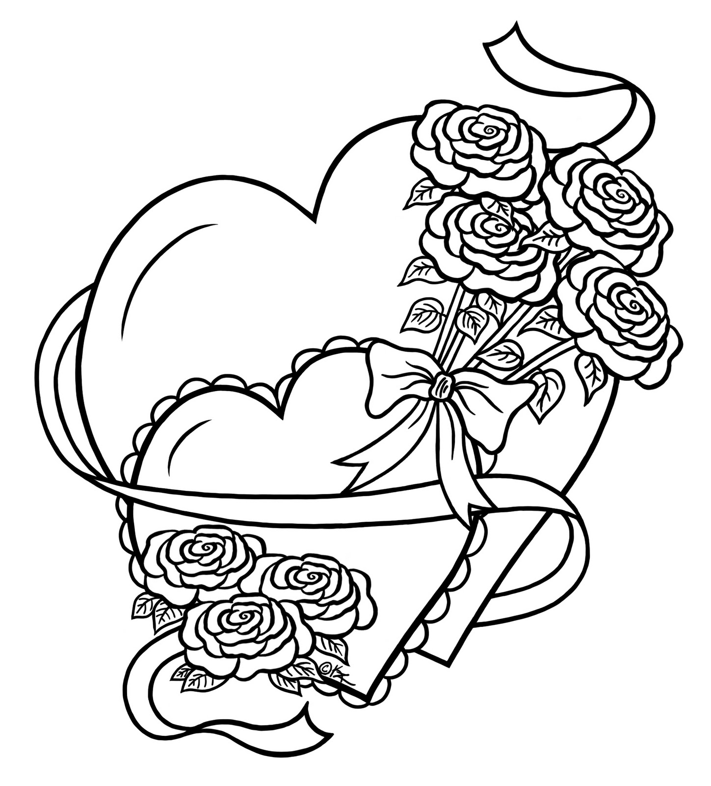 Free Heart And Rose Drawings In Pencil, Download Free Heart And Rose