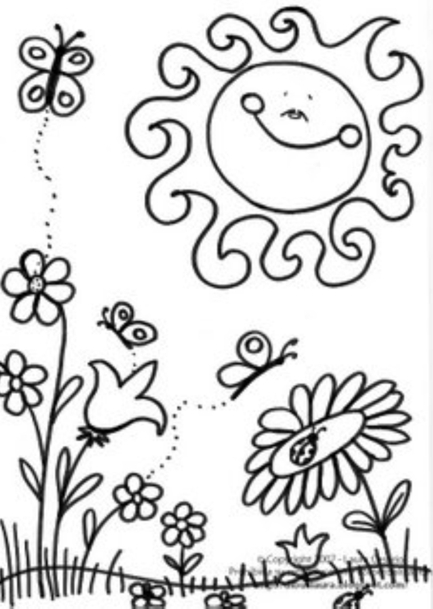 Spring Coloring Pages - Free Large Images