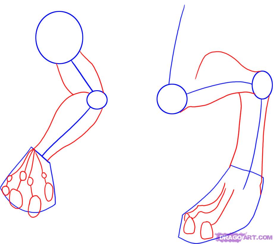 How to Draw Dragon Legs Arms and Talons, Step by Step, Dragons 