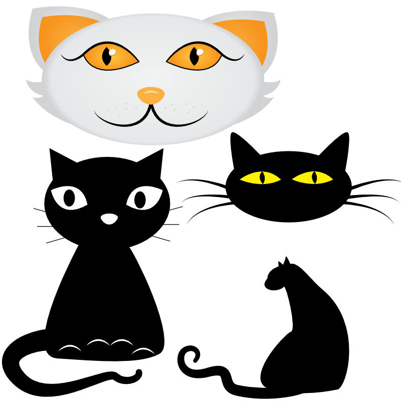 Clipart - Collection of cat illustrations