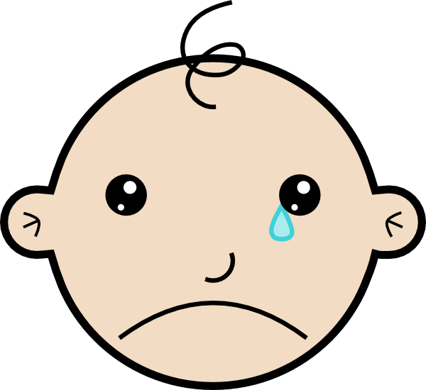 Baby Crying clip art - vector clip art online, royalty free 