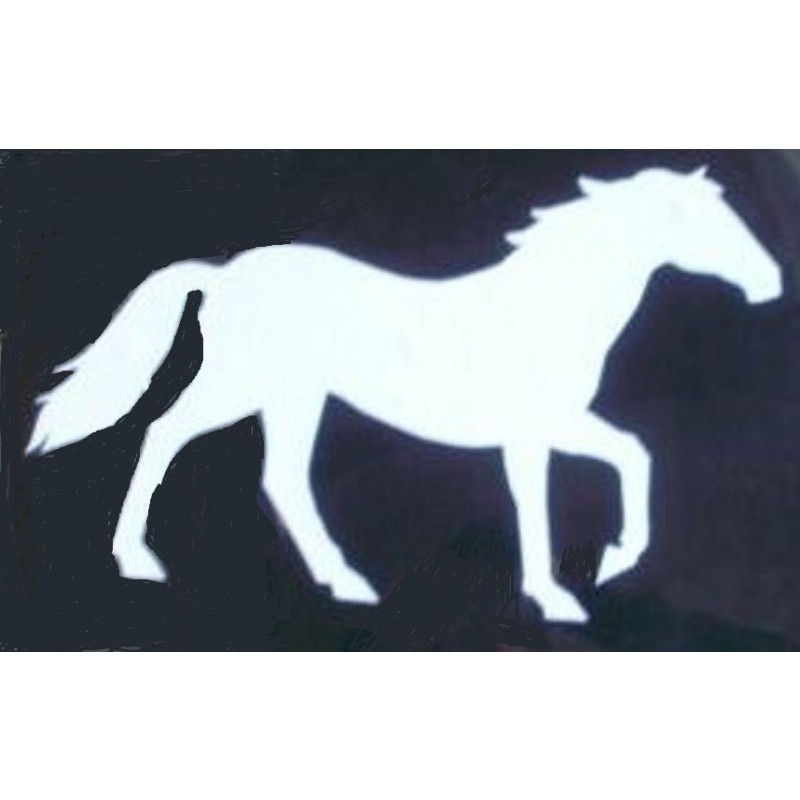 Horse outline white large decal self adhesive sticker wheel cover 