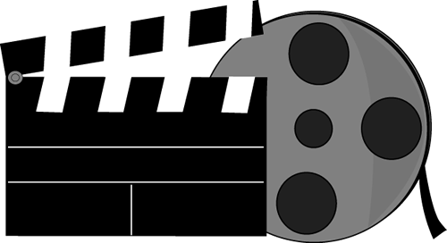 Movie Clapperboard and Movie Reel Clip Art - Movie Clapperboard 