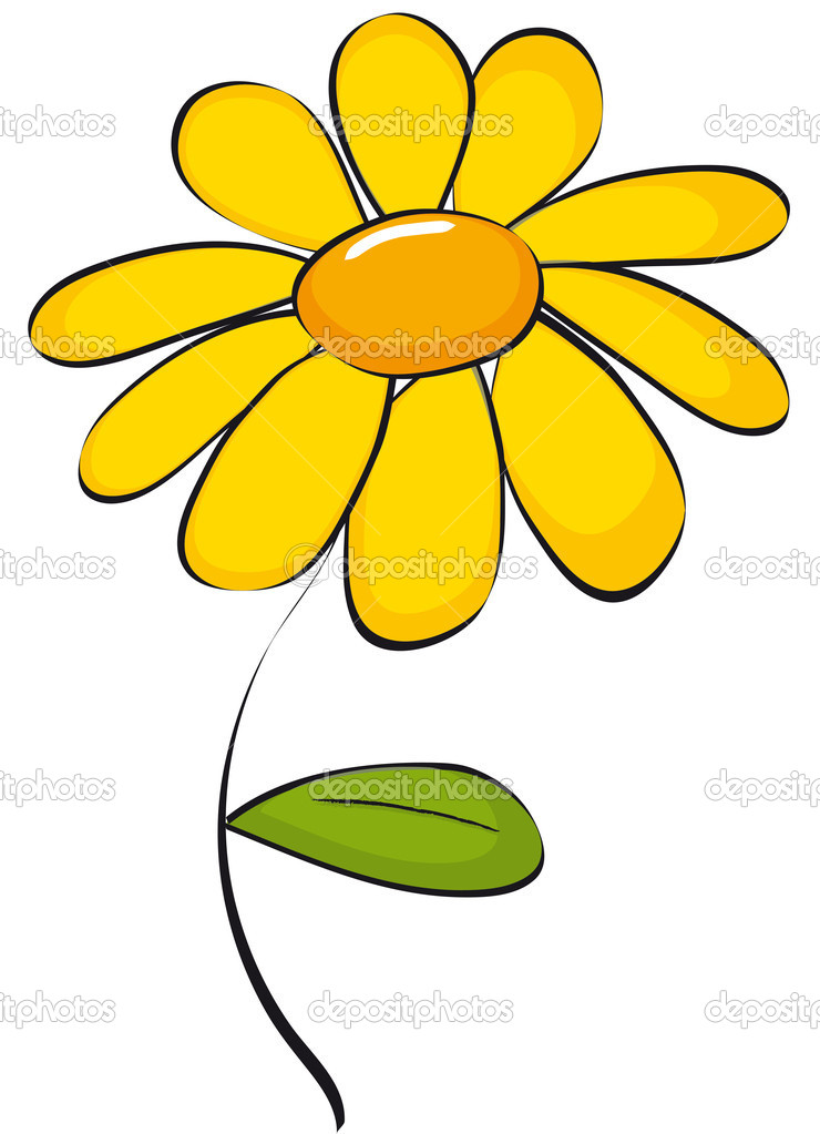 Pix For  Yellow Daisy Clip Art