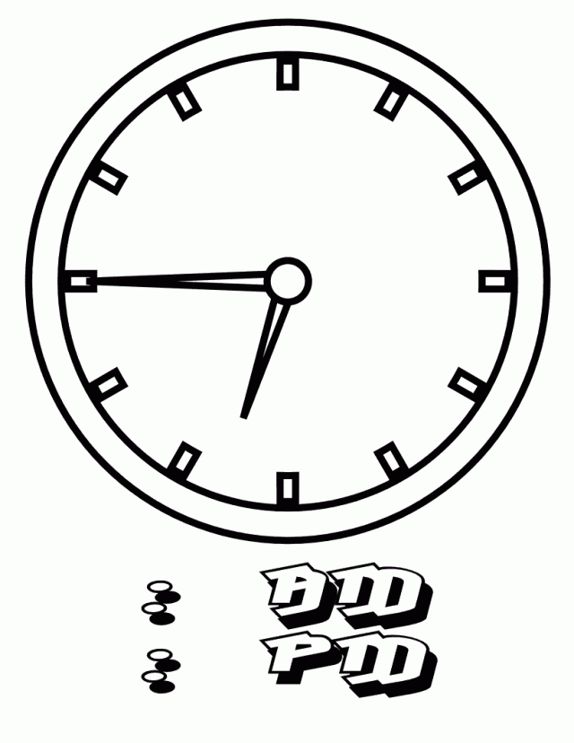 Colouring Pages Clock 225893 Cuckoo Clock Coloring Page