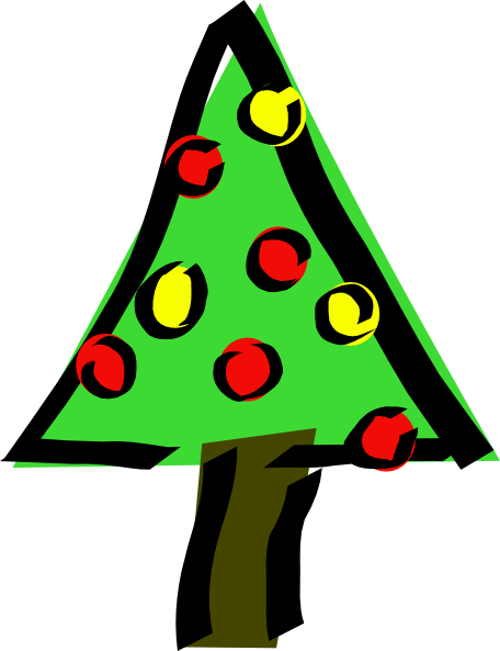 Christmas Cartoon Tree - Clipart library