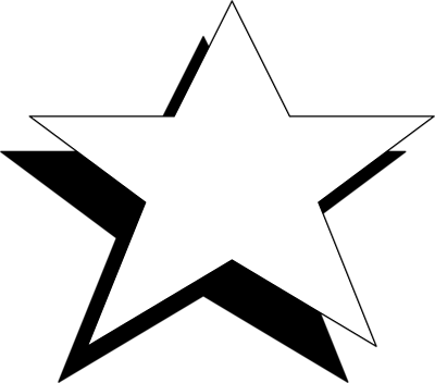 Free Stock Photos | Illustration Of A White Star With A Black 