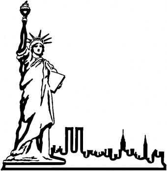 Outline Of Statue Of Liberty - Clipart library