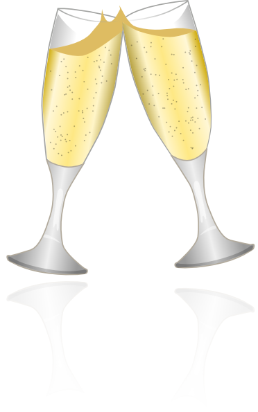 Champagne Glasses 2 clip art - vector clip art online, royalty 