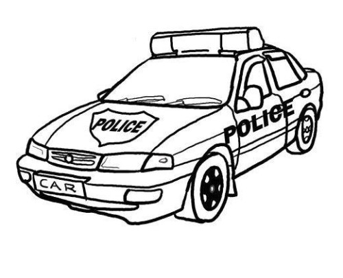 A Police Car Is Fast And Good Quality Coloring Page - Cars 