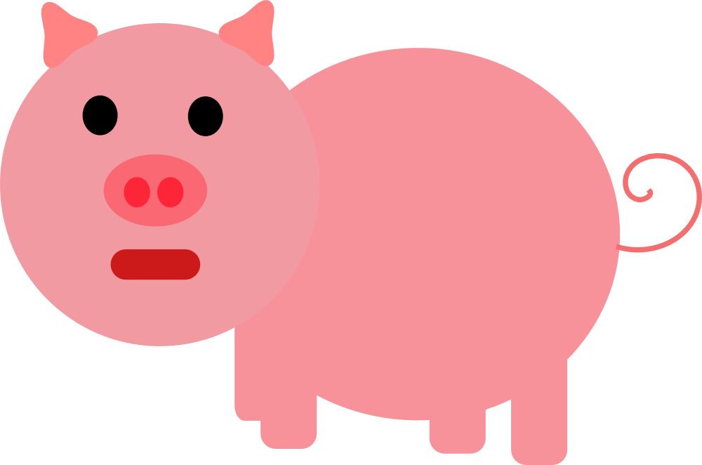 OnlineLabels Clip Art - Pink Pig