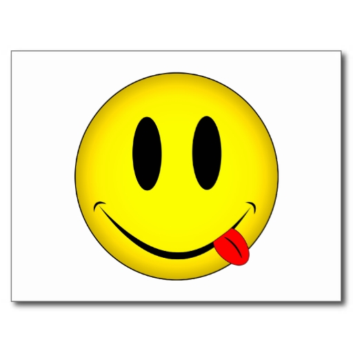 Smiley Face Tongue Round Sticker | Zazzle