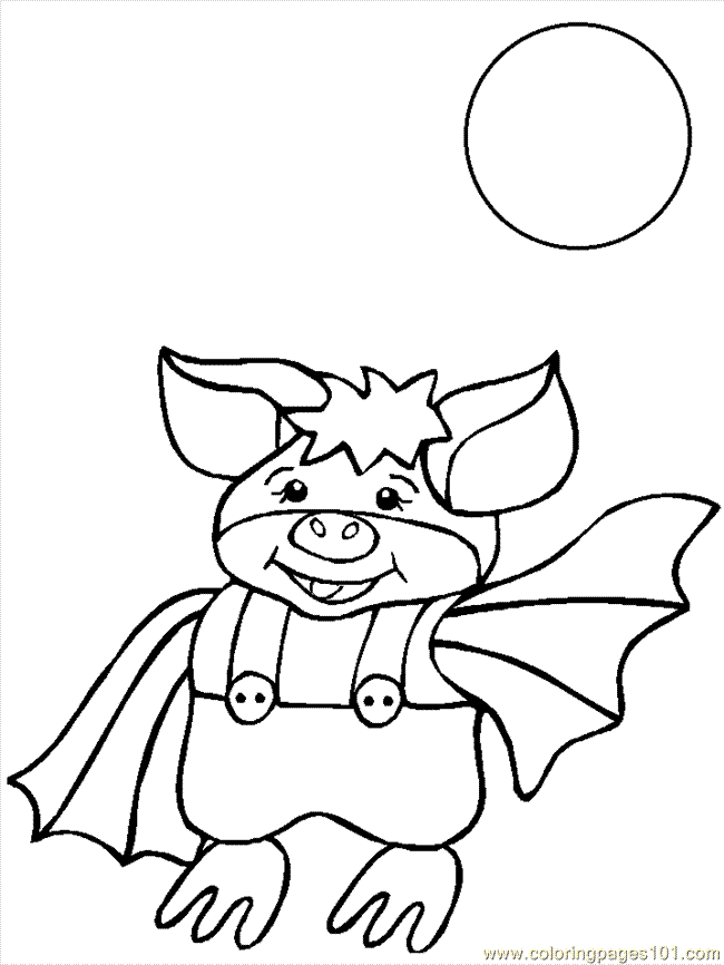 Coloring Pages Bat9 (Mammals  Bats) - free printable coloring 