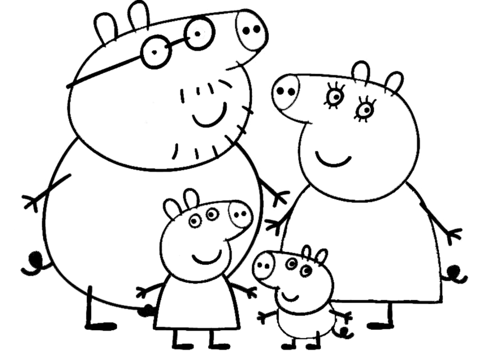 Peppa Colouring Pages Printable Clip Art Library