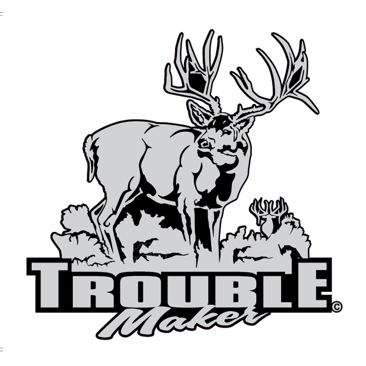 Trouble Maker Mule Deer Decal