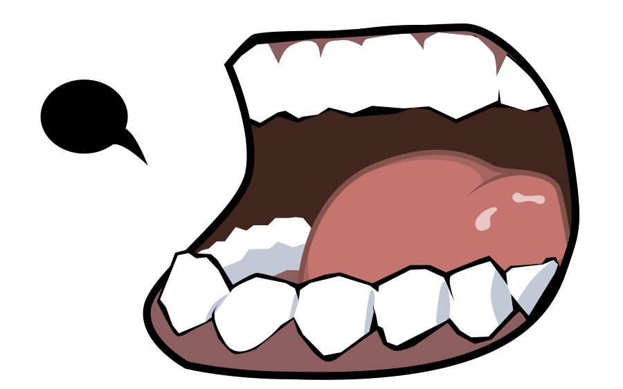 Mouth with Tongue small clipart 300pixel size, free design 