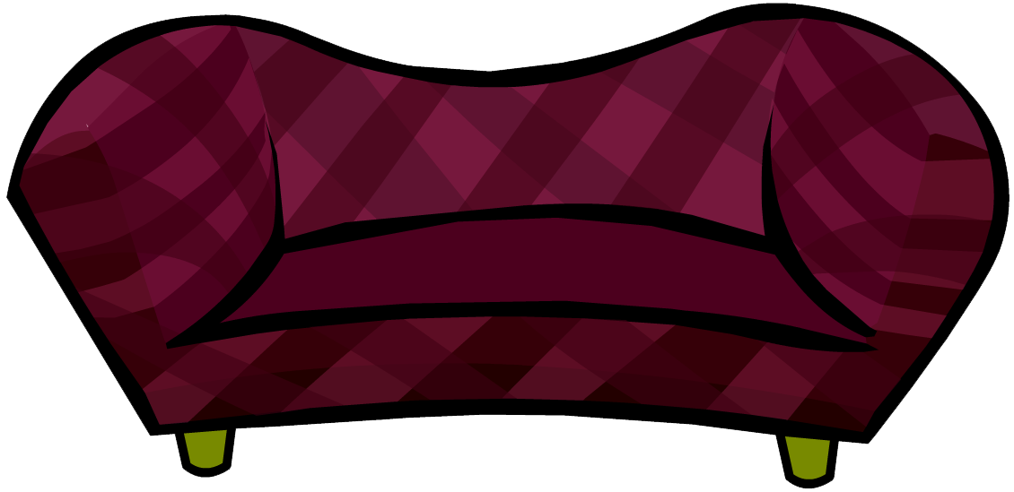Burgundy Couch - Club Penguin Wiki - The free, editable 