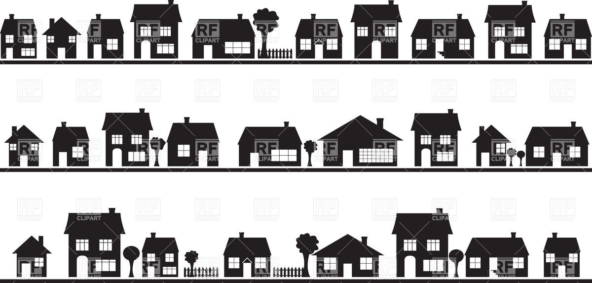 Neighbourhood - silhouettes of country houses, Silhouettes 