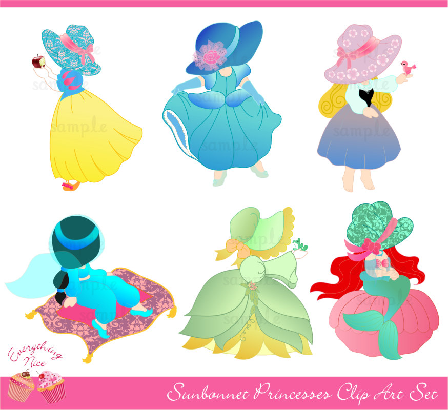 Popular items for princess clip art 