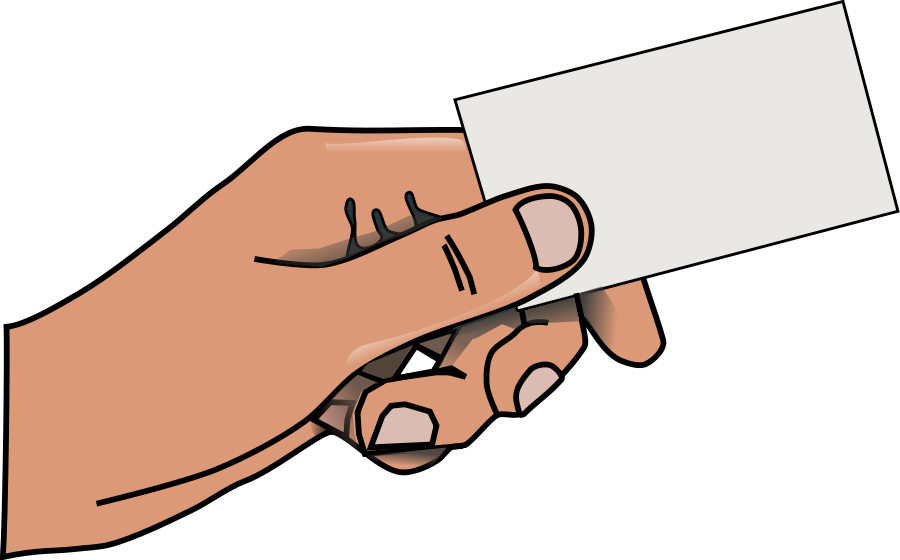 Hand with card large 900pixel clipart, Hand with card design 