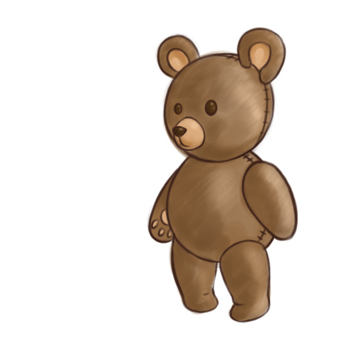 standing teddy bear