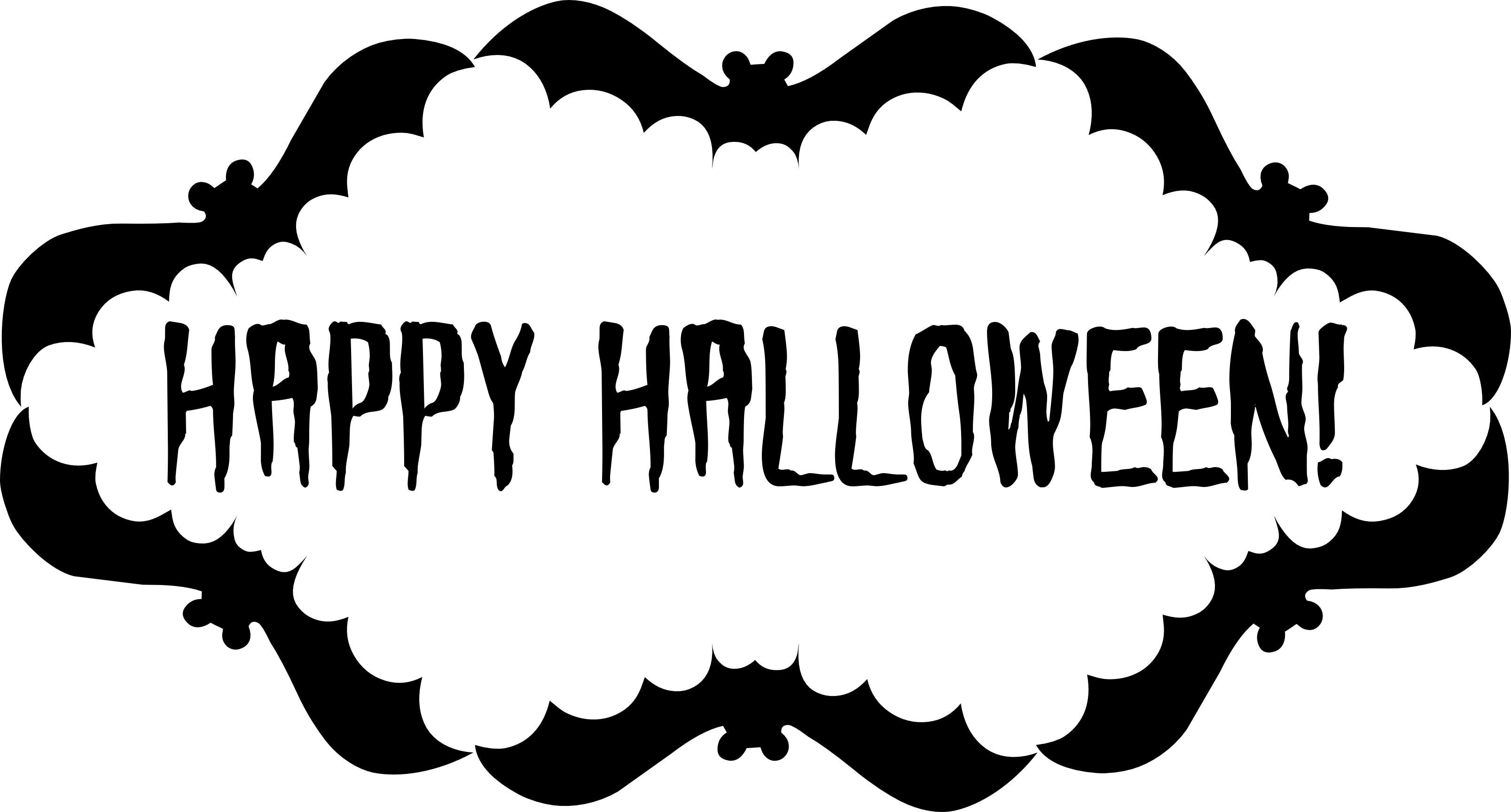 Printable Halloween Happy Halloween Text and Frames - Halloween 