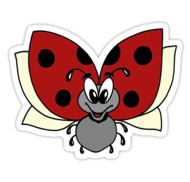Ladybug Cartoon Stickers by Akuma91 | Redbubble - Clipart library 