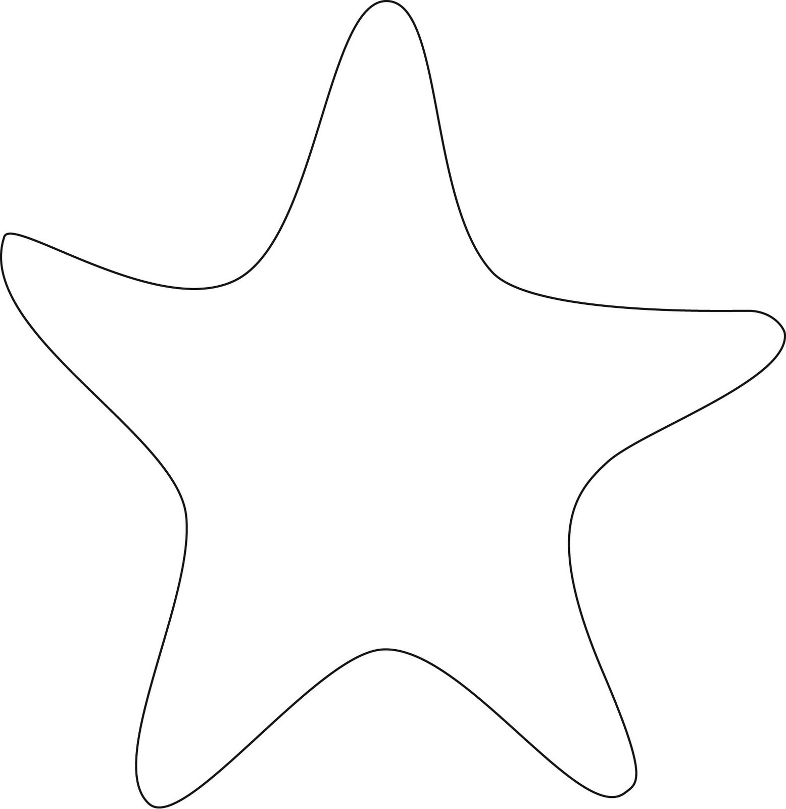 Template Of A Starfish