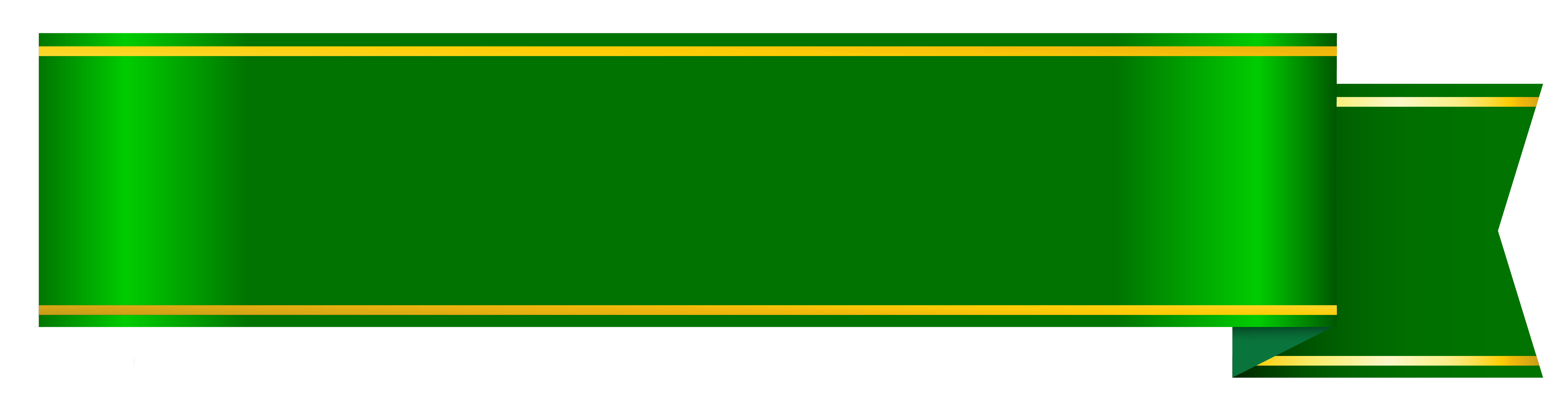 Green Banner PNG Clipart Picture