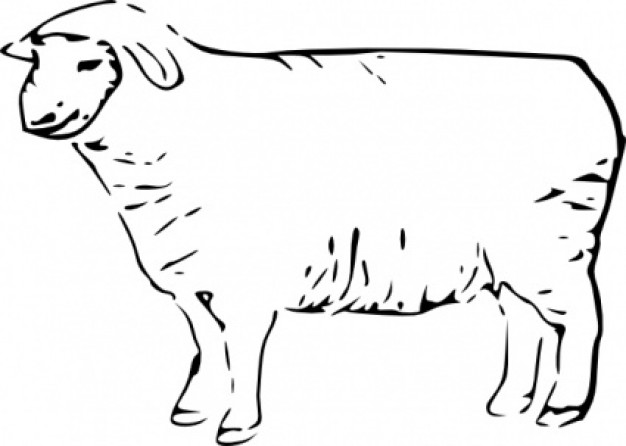 Single Sheep clip art Vector | Free Download