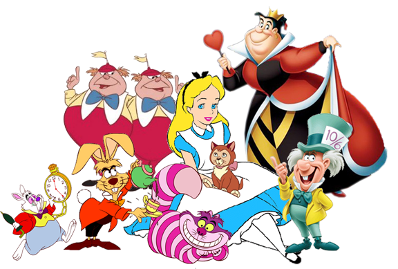 Alice In Wonderland Group Clipart