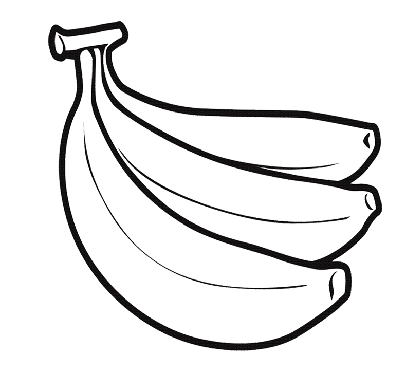 Fruit Coloring Pages : Bananas Are Tasty And Great Coloring Page 